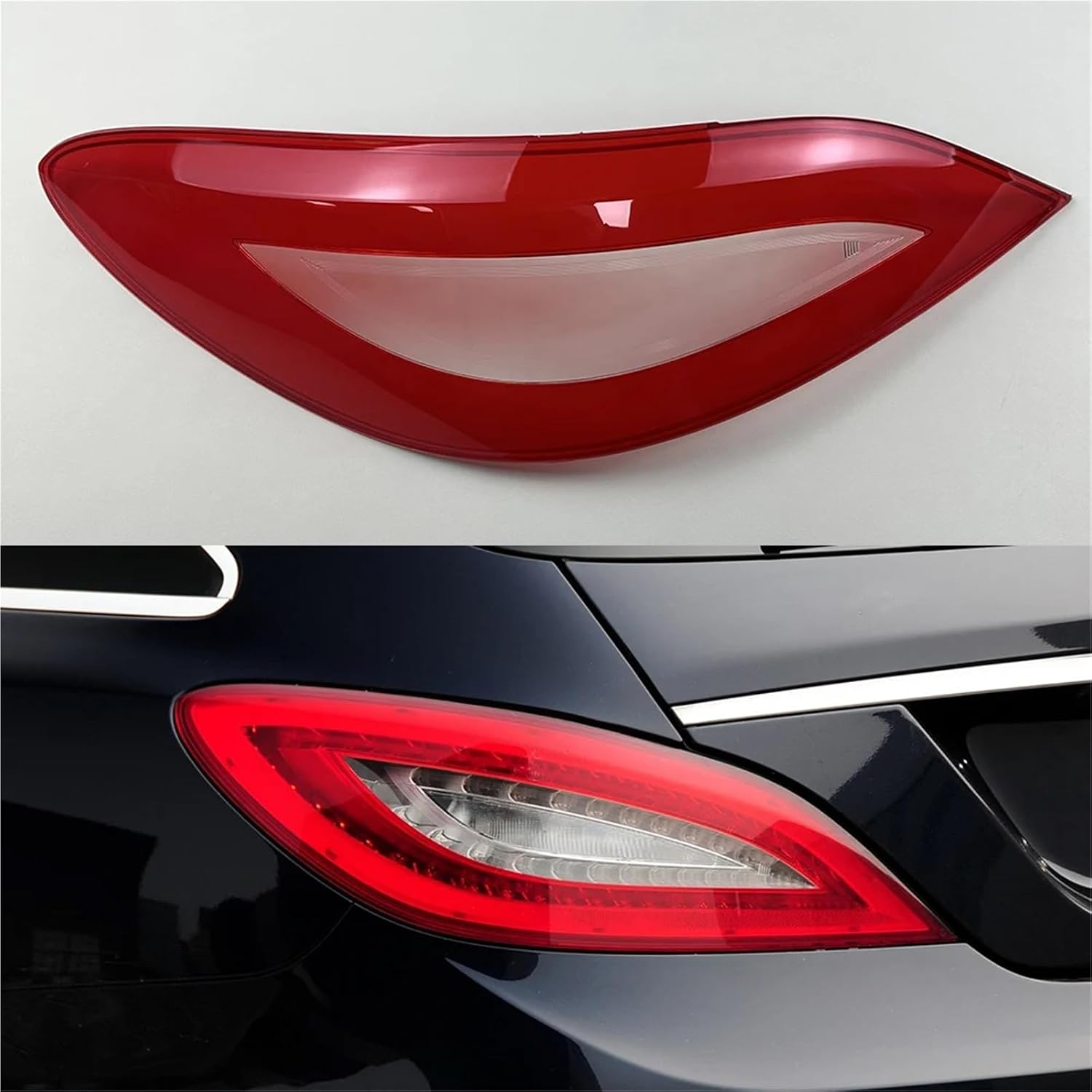 Rear Outer Tail Lamp Cover Brake Lights Shell Plexiglass Auto Replacement Parts Compatible for Mercedes Benz CLS W218 2012 2013 2014 2015 2016 2017(Right)