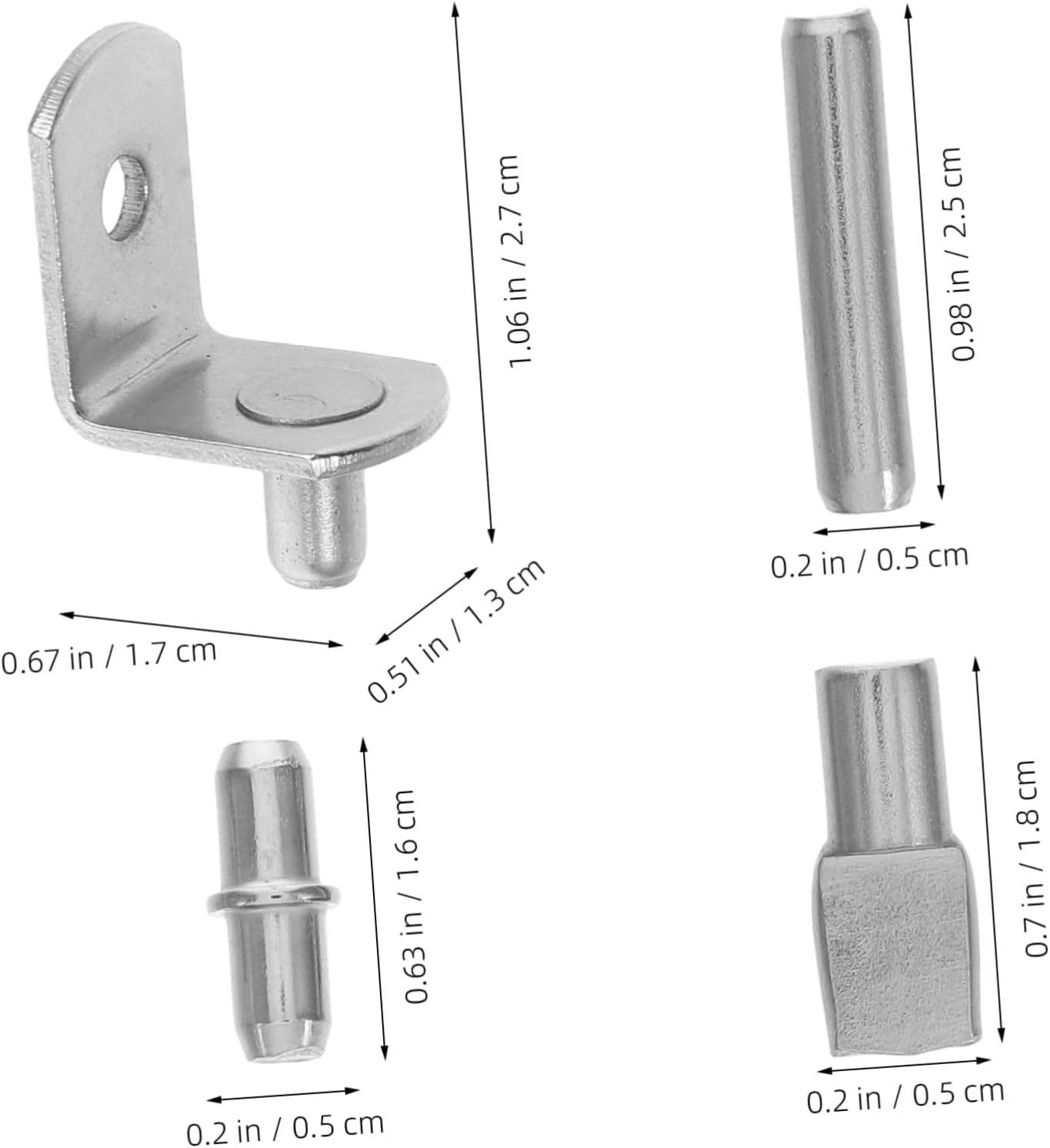 Zerodeko 200pcs Shelf Pegs Support Brackets for Cabinets Bookcases Includes Reliable Shelf Pins for Organized Storage