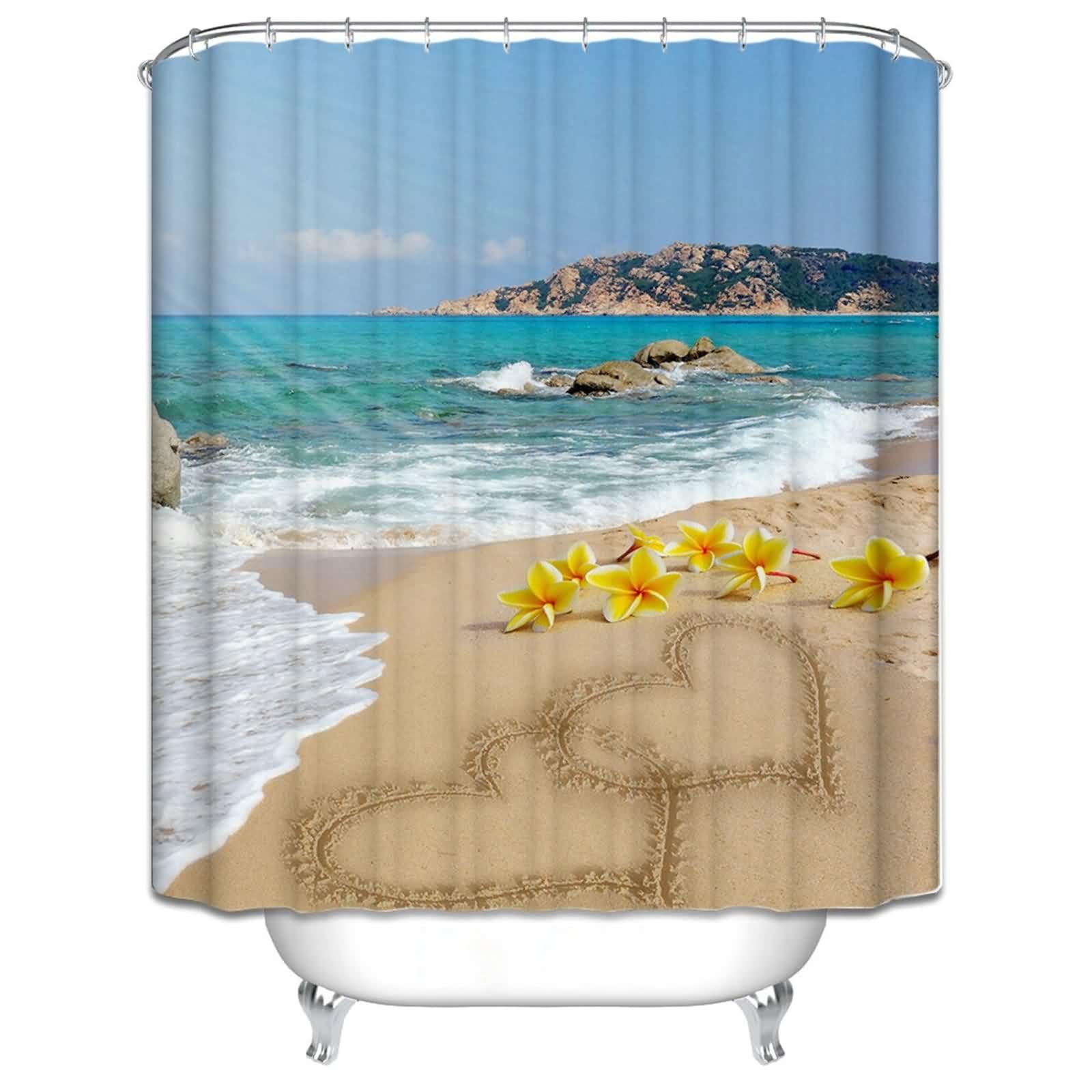 Rideau douche salle de bain occultant imperméable 180x180 avec crochets pour petite fenêtre Western
