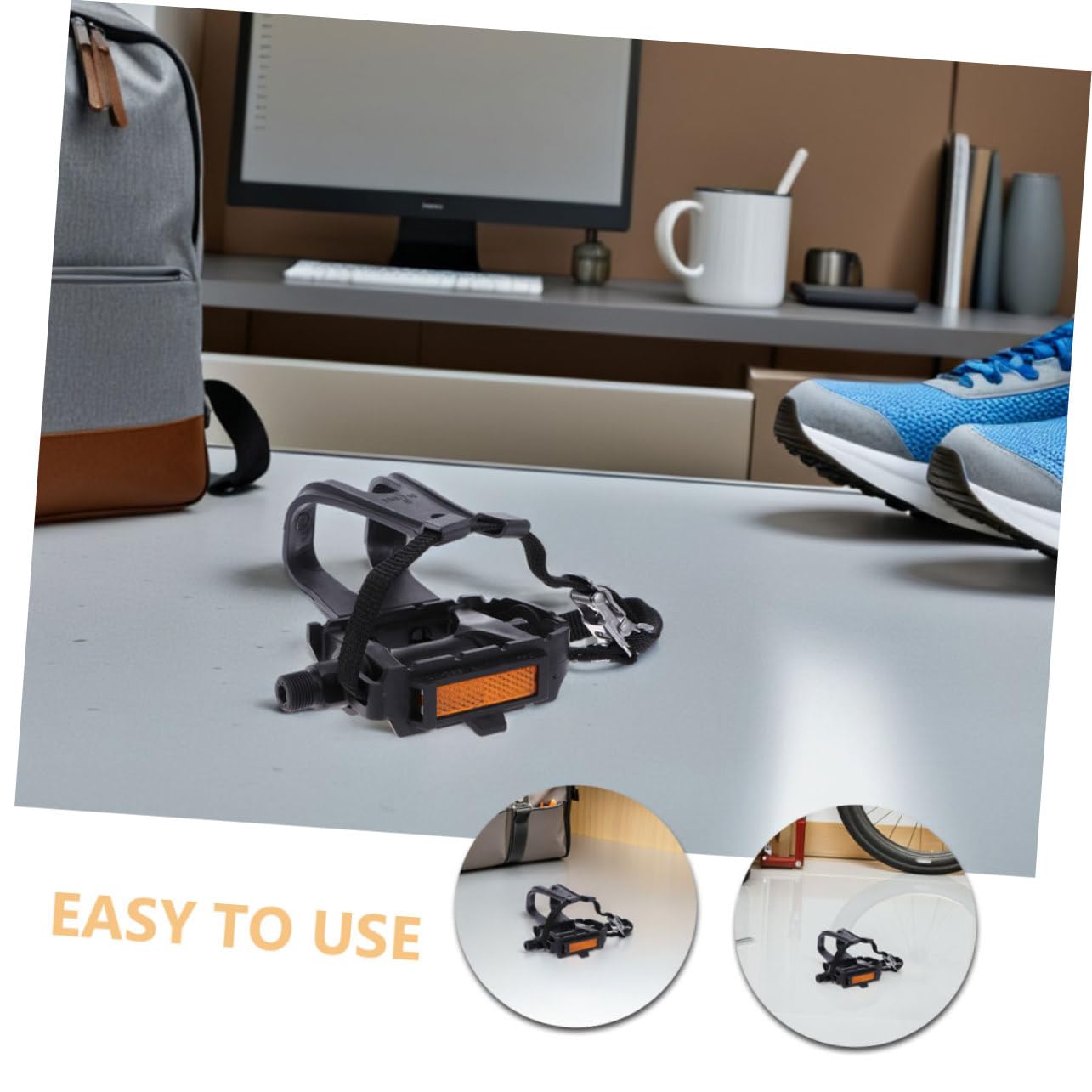 2pares Correas para De Bicicleta De Nylon De Correas Antideslizantes para Pies Ajustables Accesorios para Bicicletas De Ejercicio Fijas para Ciclismo