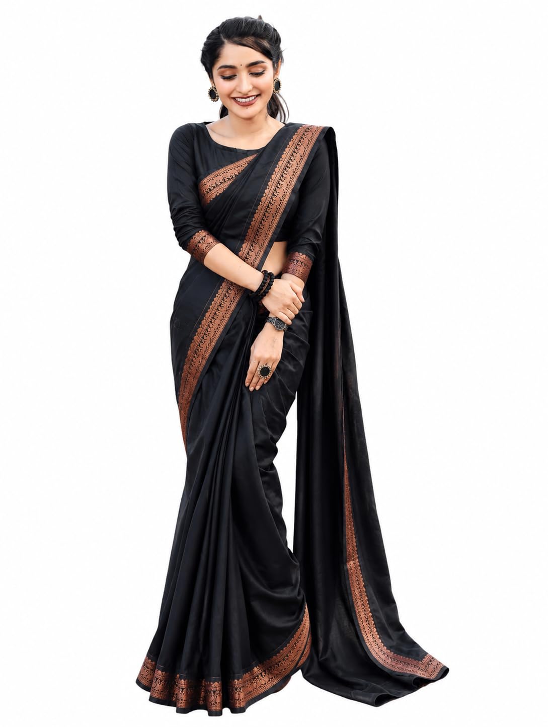 yashika Women's Art Silk Saree with Blouse Piece for Traditional Ethnic Wear Sari-picture-27