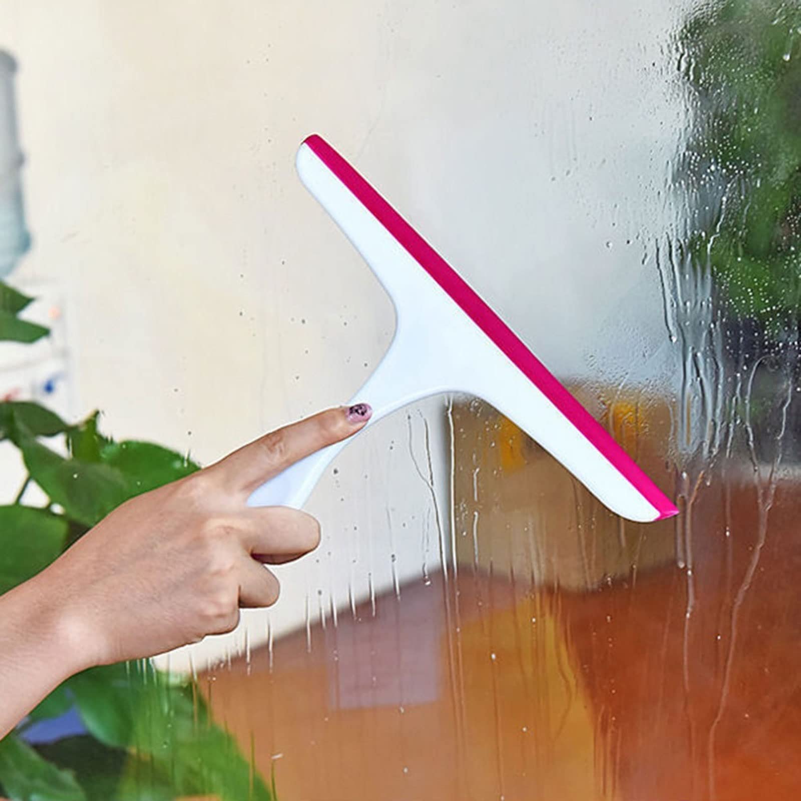 Rasquetas para Ducha, Los PP duchan el enjugador de Cristal la Ventana del Coche con Tenedor Magenta los 25x22cm