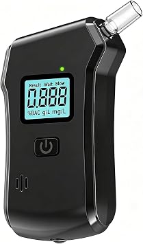 Valkyrie Dijital Alkol Test Cihazı 5 Ağızlıklı LCD Ekranlı LED Işıklı 3 AAA Pilli Taşınabilir Alkolmetre