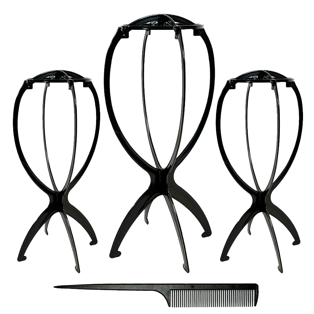 Le Opeia wig stand 3pcs (Black)