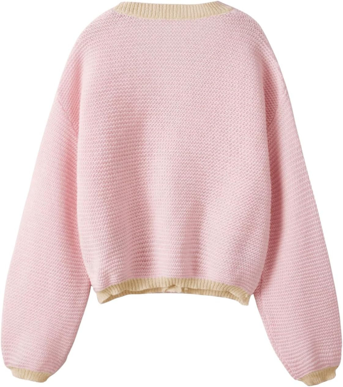 SHENHE Women's Kawaii Strawberry Pattern Cardigan Long Sleeve Open Front Casual Fall Sweater - Image 2