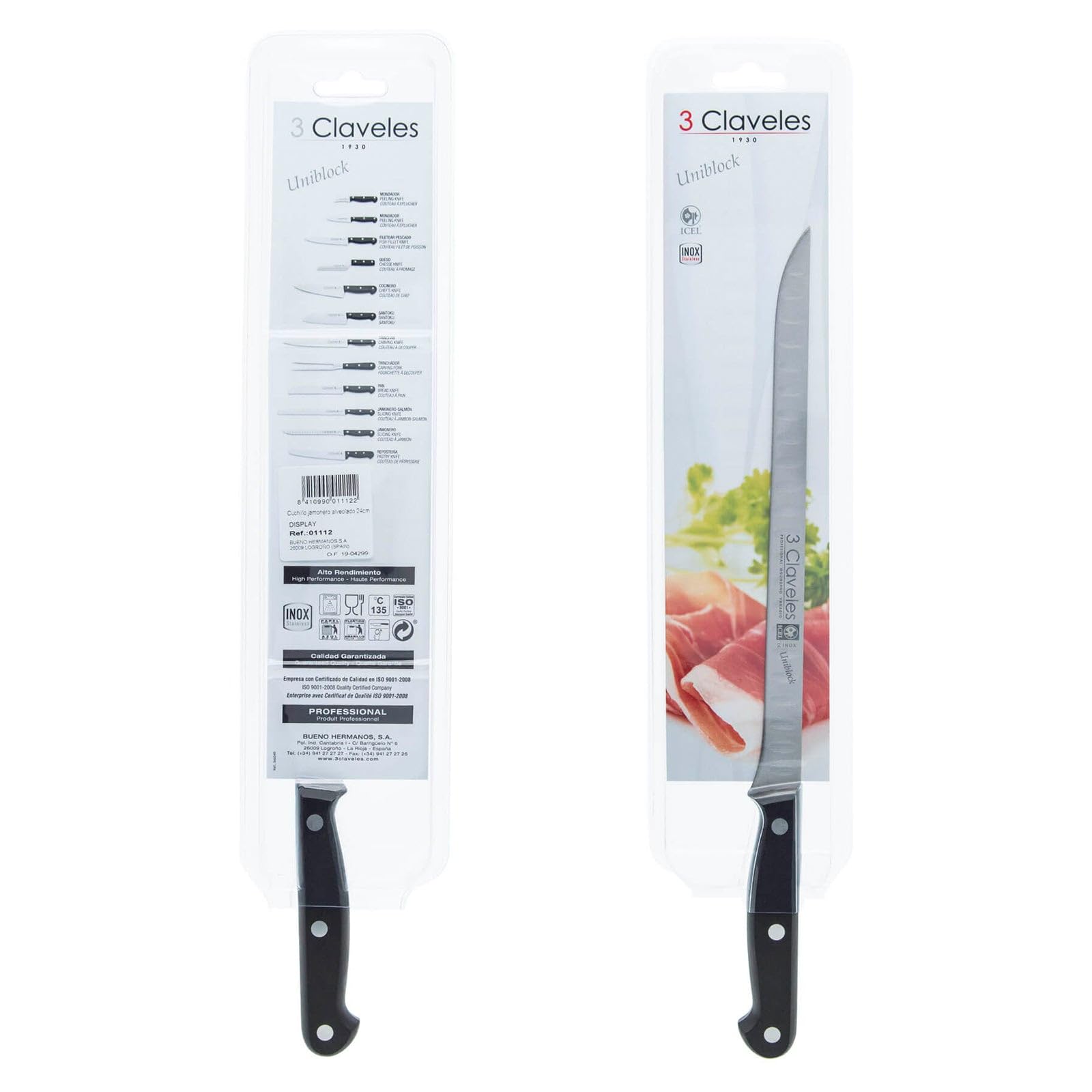 Uniblock Couteau à Jambon alvéolé 24 cm