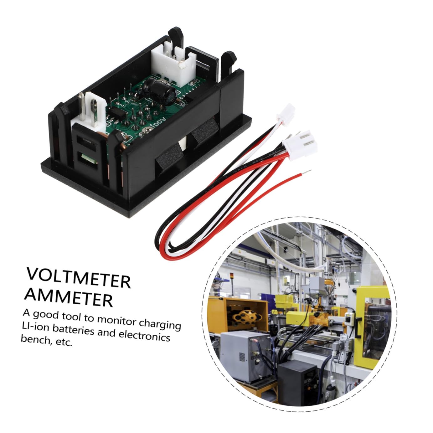 Mobestech 15pcs Digital Voltmeter for Car Volt Gauge Dual Display Voltage Measurement Tester for Rv Motorcycle
