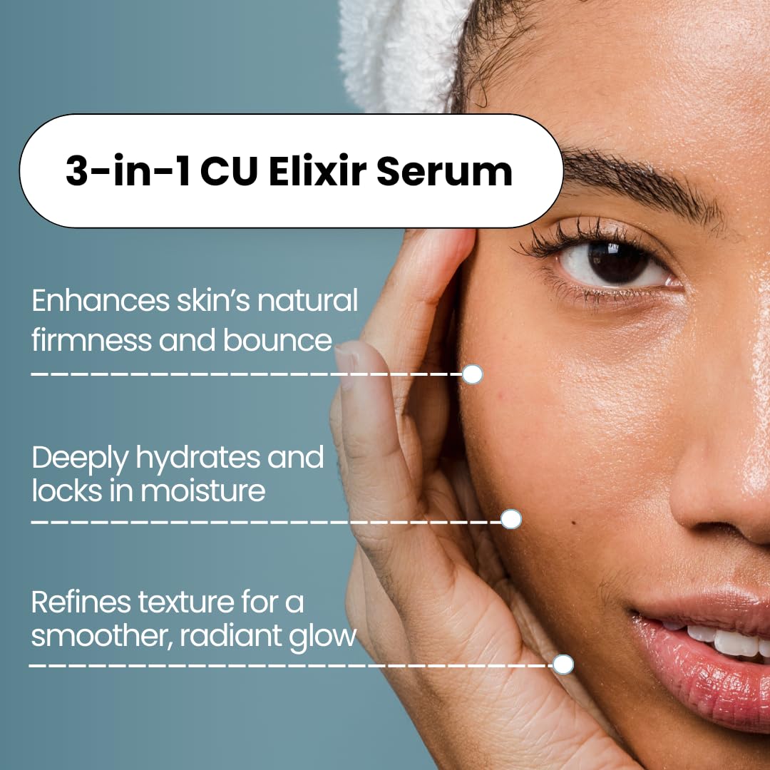 CU Elixir Serum – Moisturizing and Hydrating Neck & Face Elixir | Daily Use Formula for Smooth, Radiant Skin
