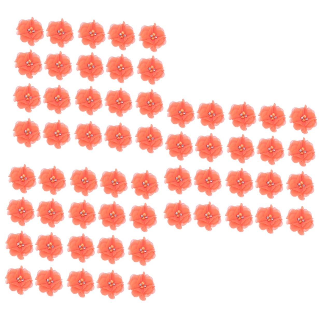 Mousseline orange en lot de 60 pour confectionner des accessoires de cheveux durables