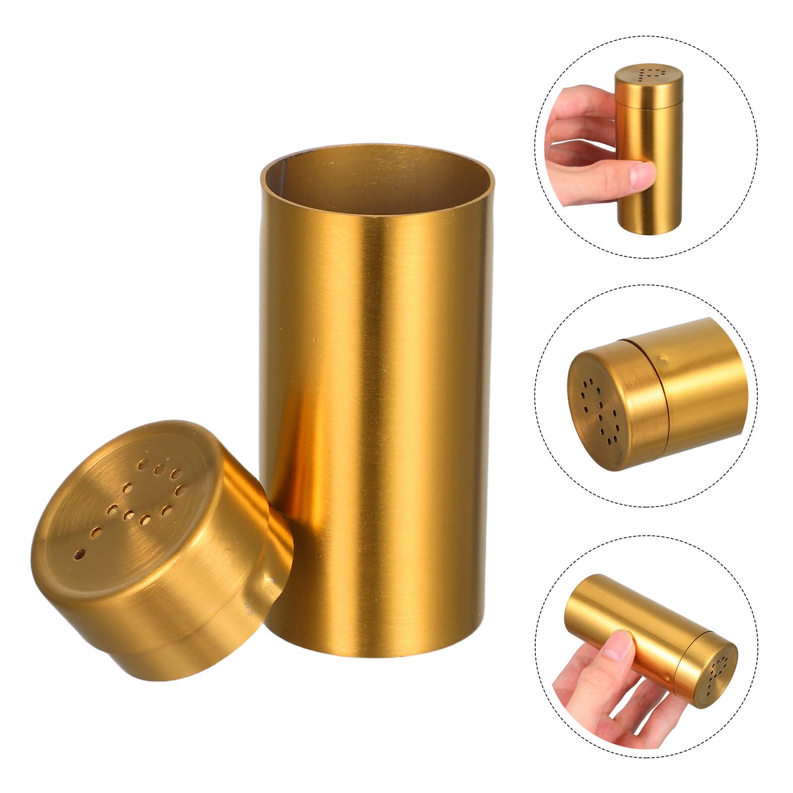 VALICLUD 2pièces Lot De Pots à Épices Acier Inoxydable Saupoudreuse à Sel Et Poivre Récipient Hermétique Pour Cuisine Et Table