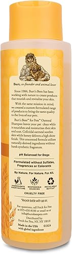 Vista 8 de Burt's Bees - Champú de avena natural para perros con harina de avena coloidal y miel, champú para perros, libre de crueldad, sin sulfatos ni