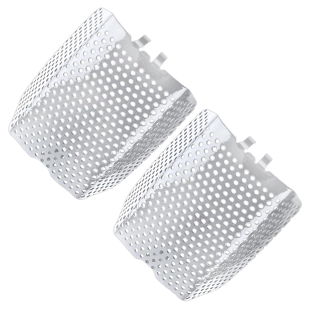 MASO Inserti di copertura per pinza anteriore per moto, inserti per schermo pinza anteriore per moto, inserto pinza freno anteriore, copertura pinza anteriore in rete per moto, argento