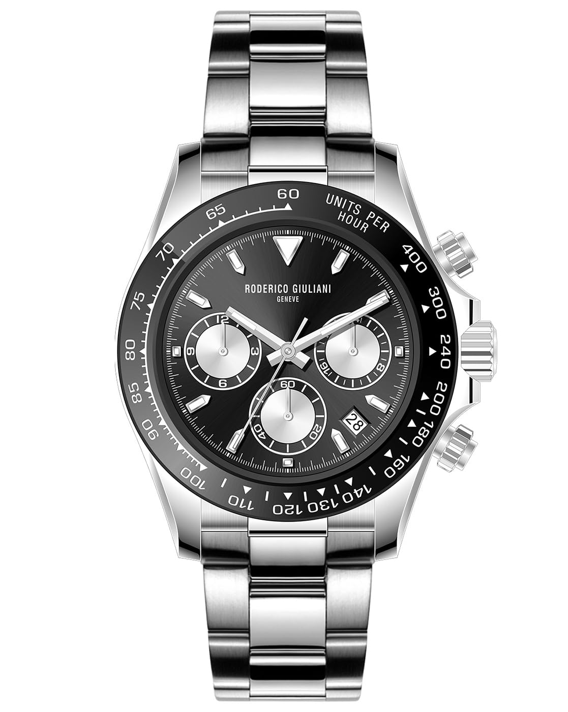 RODERICO GIULIANI Analog Chronograph Black DIAL Silver CASE Mens Watch MSTC-7802 (B0CTQWW5XP) Amazon Price History, Amazon Price Tracker
