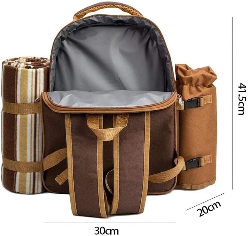 Picnic Backpack, Portable Outdoor Capacity with Large Capacity Mobile Heat Preservation Bag for Camping Grill Family Outdoor Activities