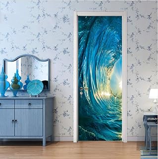 Naklejki na drzwi do wnętrz 3D Paisaje del sol poniente 88 x 200 cm wewnętrzne drzwi krajobraz zdjęcie mural tapeta 3D salon ślub pokój naklejki na drzwi PCW samoprzylepna wodoodporna tapeta