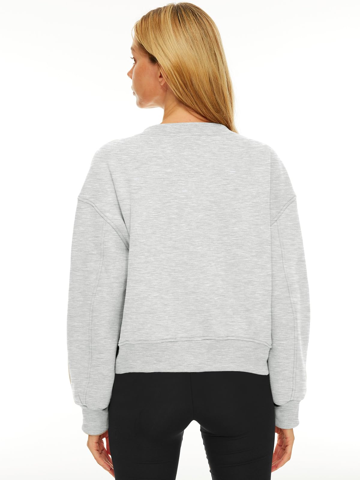 Damskie przycięte bluzy z długim rękawem sweter polarowy krótkie topy estetyczny modny trening dekolt w serek przycięte bluzy na co dzień wygodny przycięty sweter trening nastolatka ubrania