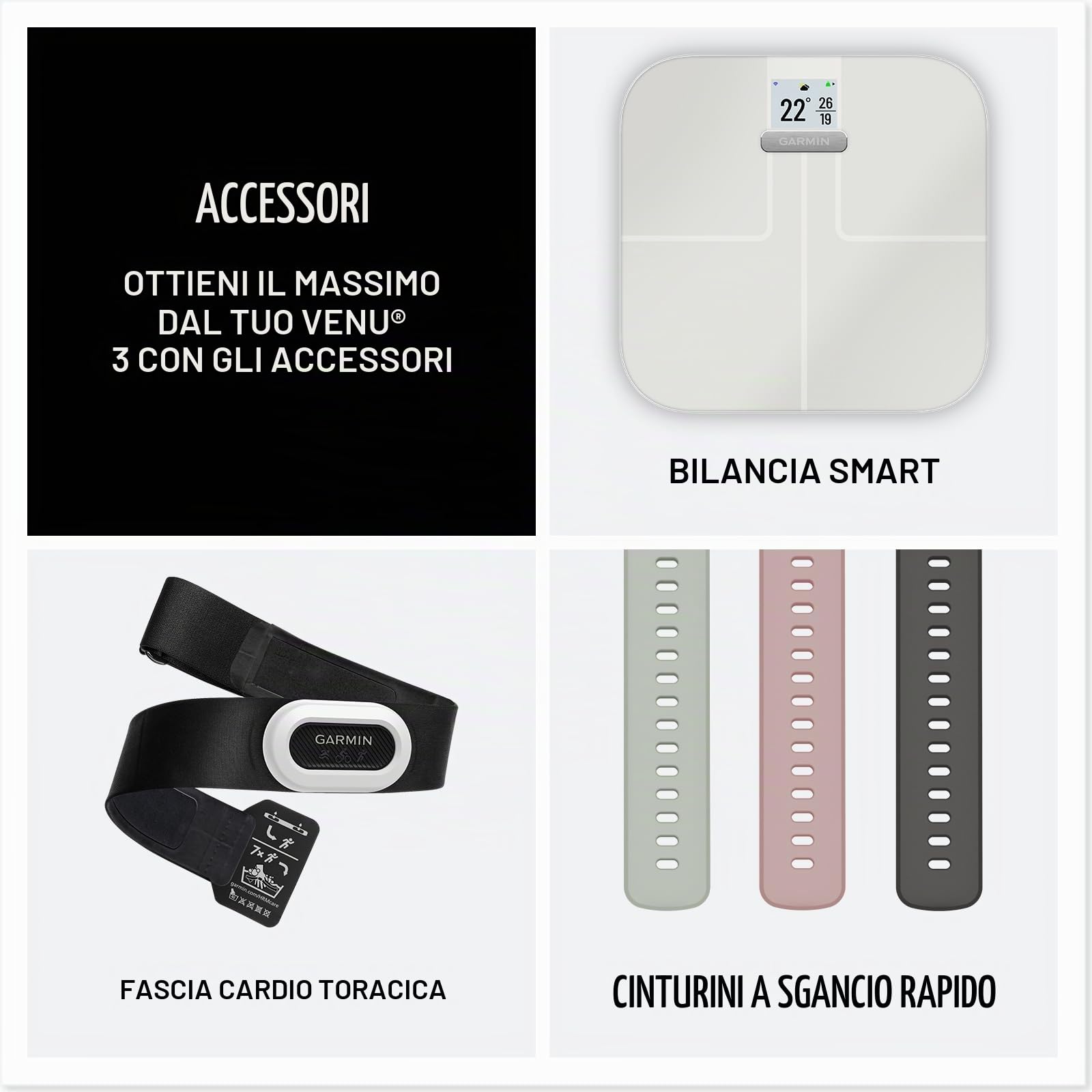Garmin Venu 3S, Smartwatch AMOLED 1,2", Cassa 41mm, Microfono e Speaker, Musica, Pay, +30 App sport, GPS, Cardio, SpO2, Autonomia 10 giorni (French Gray & Soft Gold) (Ricondizionato)