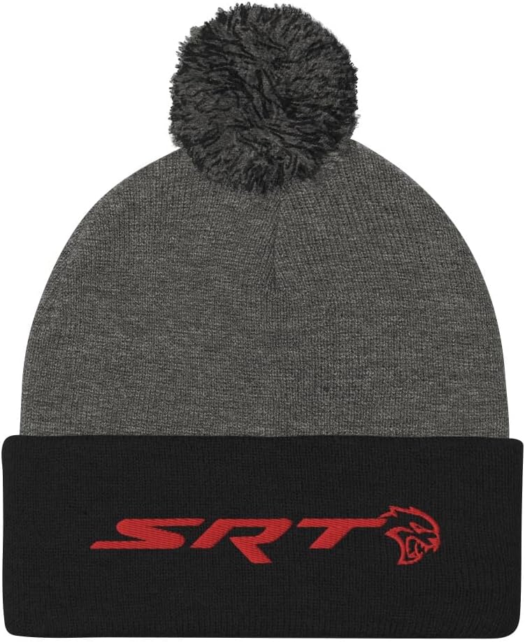 Dodge SRT Hellcat Pom Pom Knit Beanie Hat