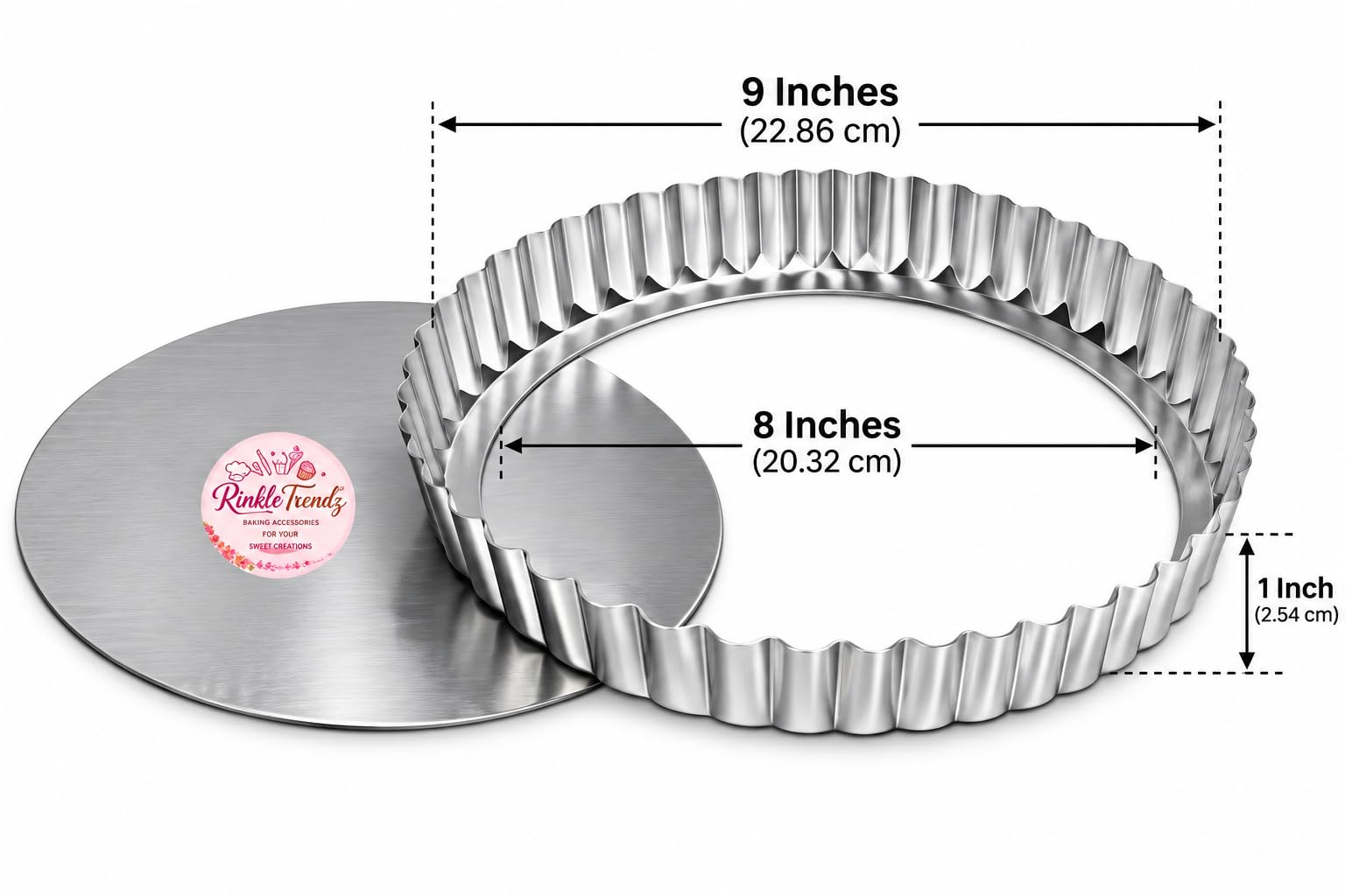 Aluminum Pie Dish - Removable Bottom 9 Inch -2
