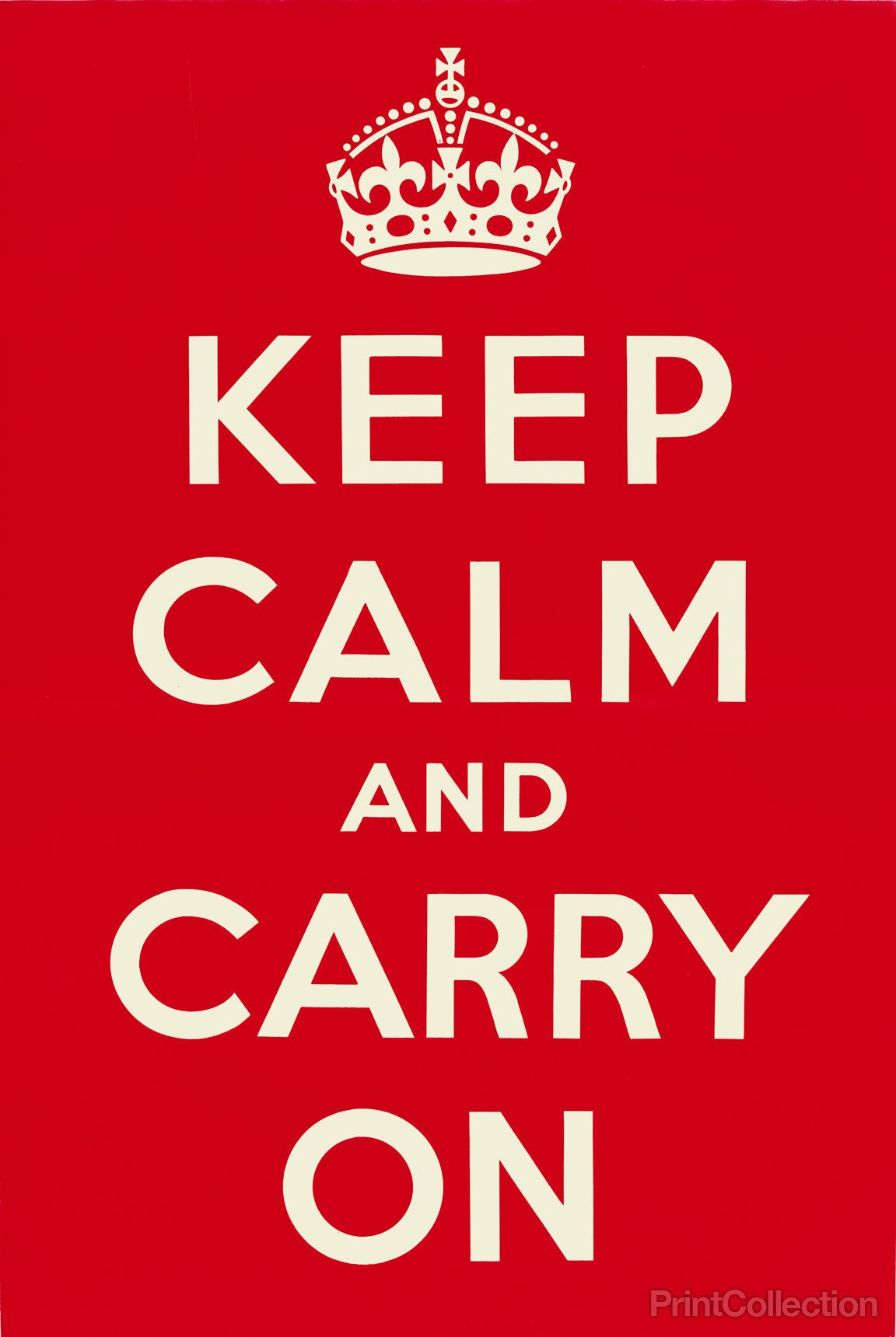 Print Collection Keep Calm and Carry On 36" X 46"