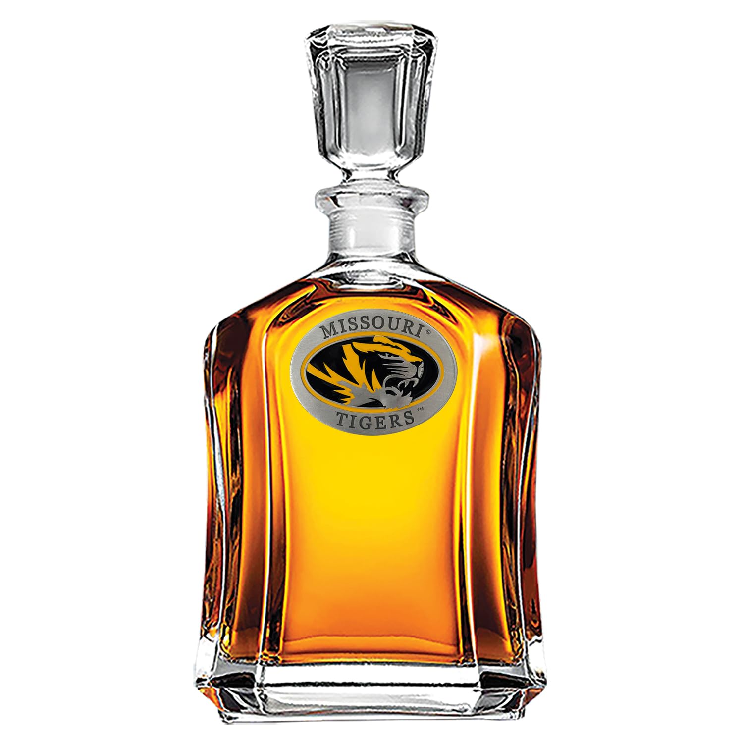 Heritage Pewter Missouri Capitol Decanter | 24 OZ Whiskey Decanter for Liquor with Airtight Stopper | Expertly Crafted Pewter Glass