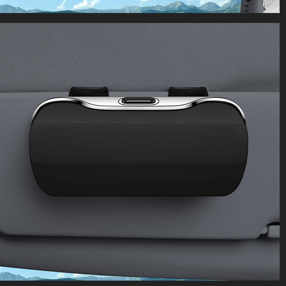 zipelo Sunglasses Holder for Car Sun Visor Protective Automotive Eyeglasses Storage Case Hanger Soft Vehicle Interior Glasses Organizer — view 6