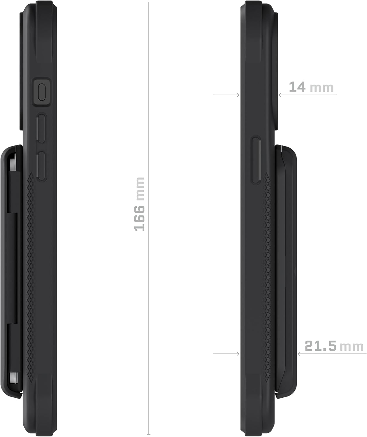 Ghostek Exec iPhone 15 Pro Max Wallet Case, Compatible with MagSafe Accessories, Detachable Magnetic Credit Card Holder, Kickstand (6.7 Inch, Black)