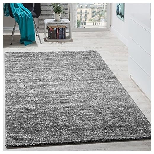 Paco Home Tapis Salon, Tapis de Couloir Motifs, Coloris Et Tailles Variés, Poils Ras, Dimension:70x250 cm, Couleur:Gris 13