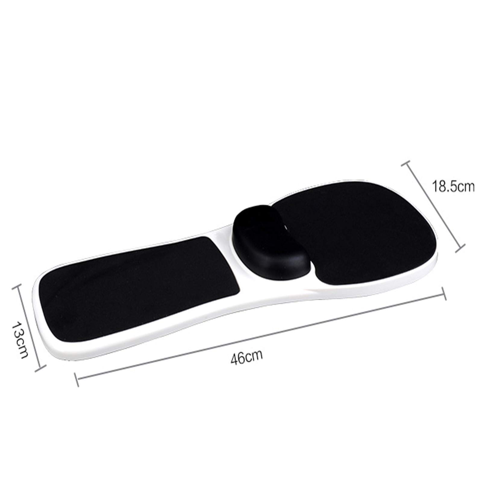 Set Composto da Tappetino per Il Mouse con Poggiapolso in Gel, Superficie Antiscivolo, E Poggiapolsi per Tastiera(Bianca)