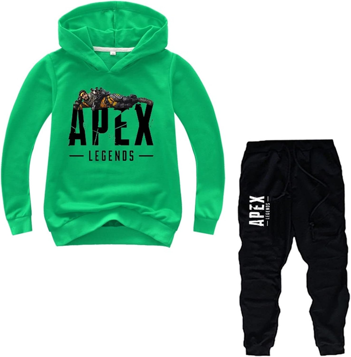 Unisex Child Hooded Sweat Suit-Graphic Hoodies Pullover Tops and Sweatpants Outfit Tracksuit(2-14Y)