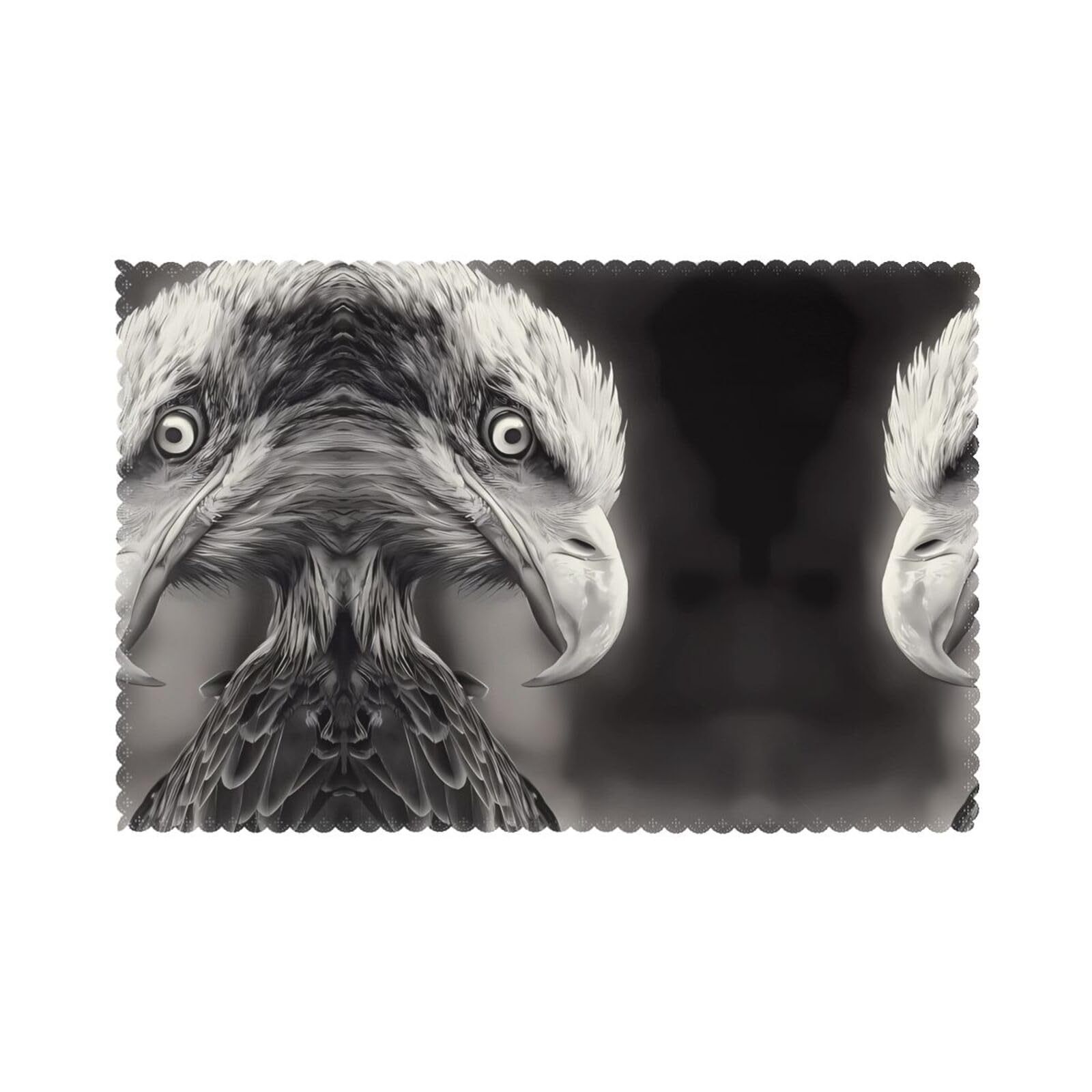 HJFCZH Eagle black and white Prints Placemats Set of 6 12x18in – A Great Housewarming Gift for a Warm & Stylish Home