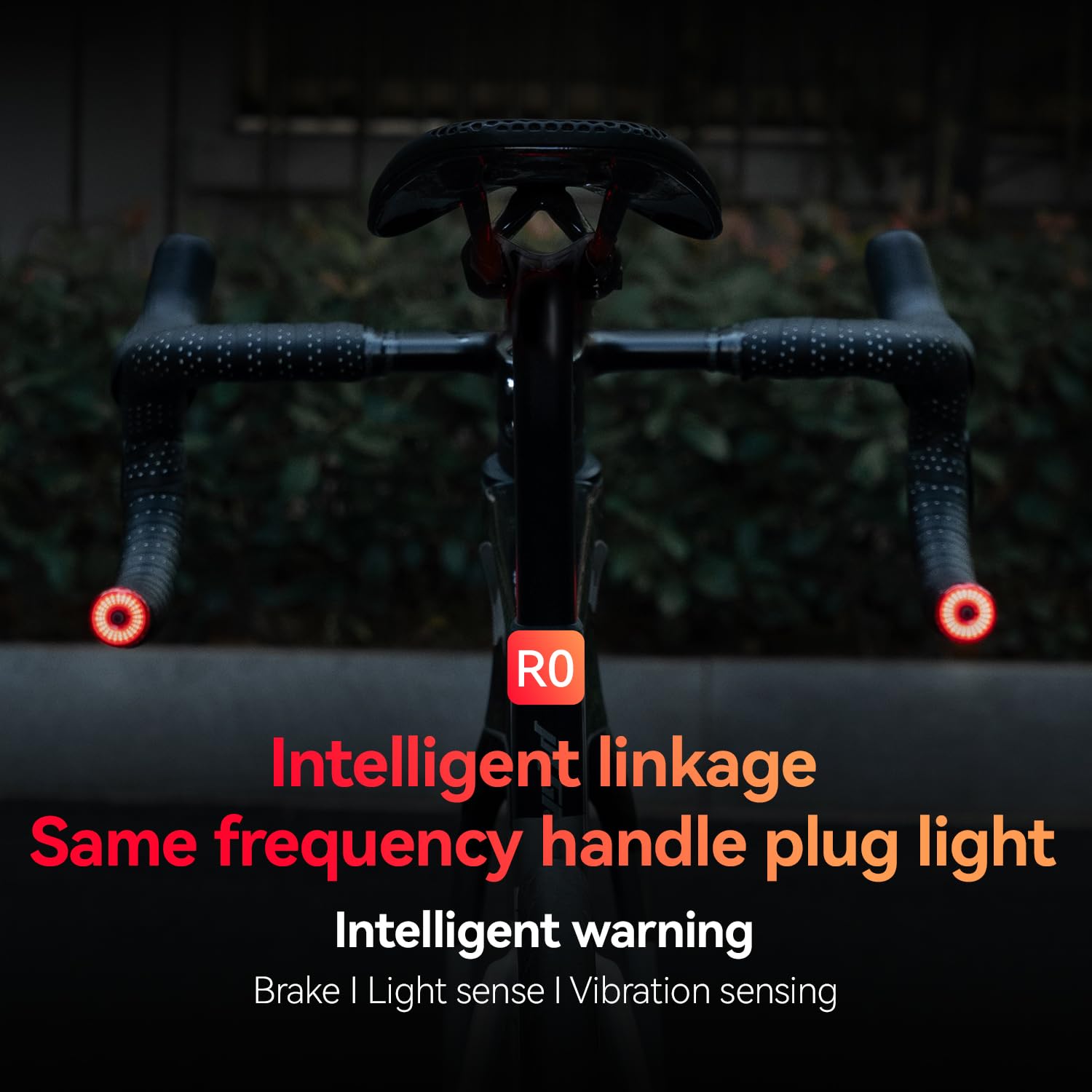 ROCKBROS Luce per manubrio della bicicletta, luce posteriore per bicicletta, luce ricaricabile per bicicletta, impermeabile IPX6