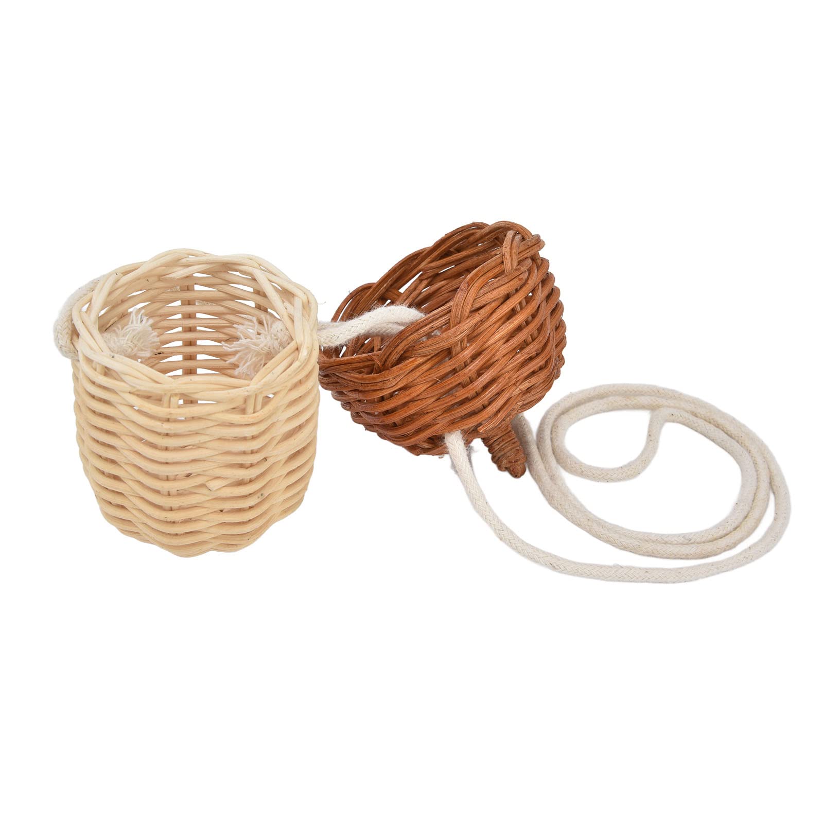 Women's Straw Bag,Rattan Basket Bag Handwoven Rattan Bag,7x13cm Size Length Mini Portable for Casual Vacation Party Shopping Hiking Camping Dating, Rattan Basket Bag Handwoven Rattan Bag,Women's