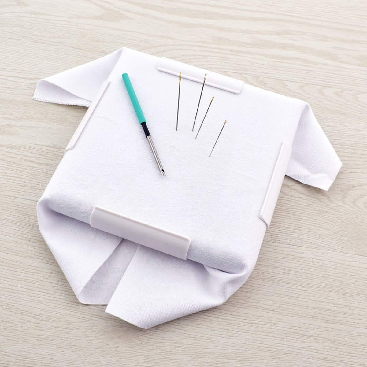 PATIKIL 2 Pezzi Telai Per Ricamo Quadrati 7x7,5 Cm – Anelli Regolabili In Plastica ABS Per Punto Croce E Cucito, Beige Giallo