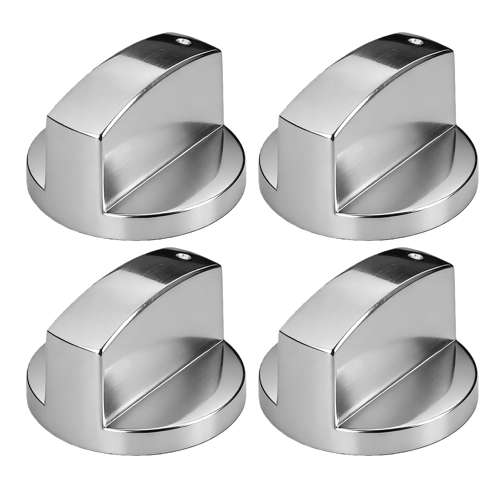 Cooker Knobs 4Pcs 6mm Silver Gas Stove Universal Oven & Hob Control Knobs