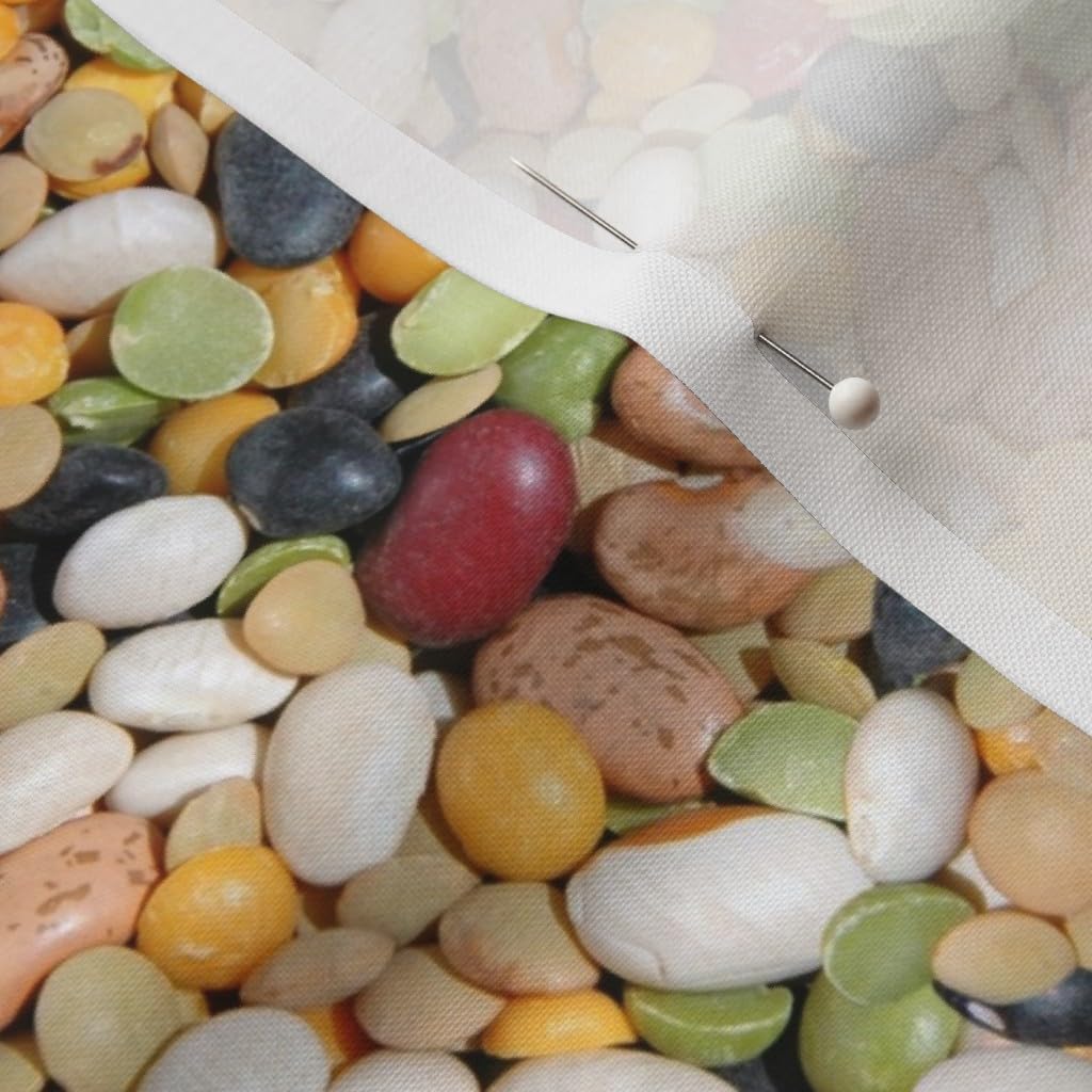 Spoonflower Fabric - Beans Food Kitchen Photo Photographic Printed on Petal Signature Cotton Fabric by The Yard - Sewing Quilting Apparel Crafts Decor