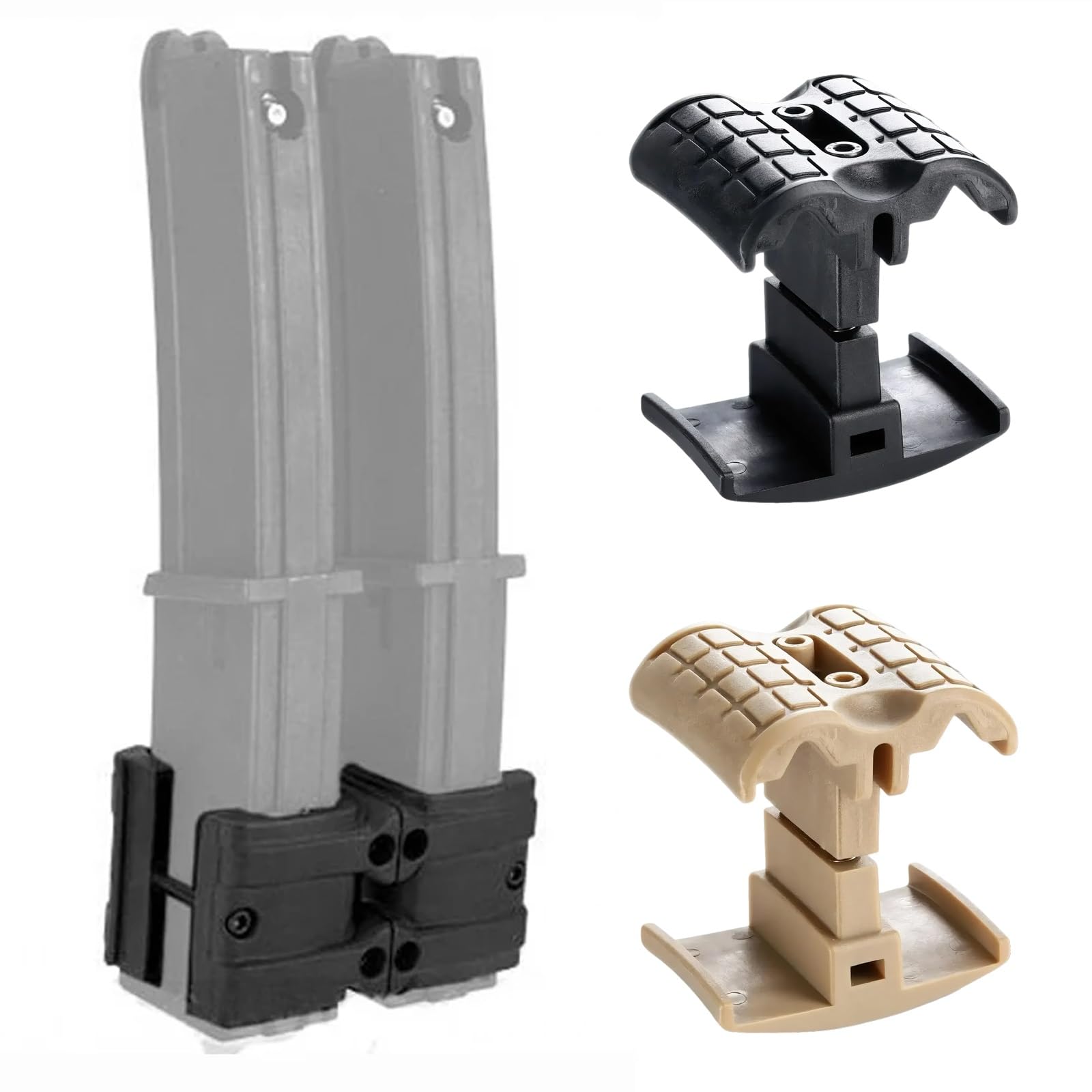 7.62 Coupleur Double Mag, Équipement de Chasse Ajustable en Nylon, Connecteur Parallèle à Chargement Rapide pour Airsoft et Range
