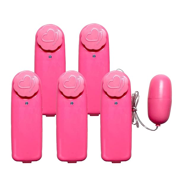 [米印] 電池式 ピンクローター 女性用 バイブレーター マッサージ ハンディーマッサージャー ツボ押し コンパクト 電動マッサージ器 ローター (5個セット)
