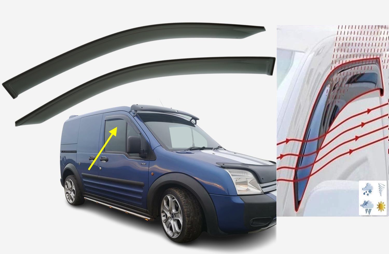 Deflettori Anteriori Tourneo Connect - Gruppo Catone - Foto 5