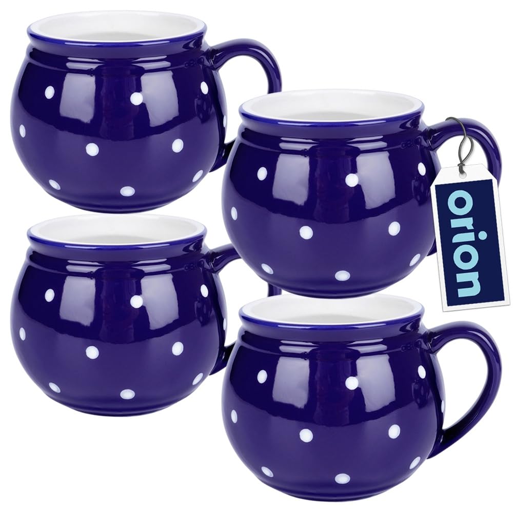 orion group Lot de 4 tasses à café en céramique, 200 ml