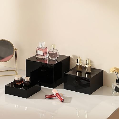 Miniatura 5 de Conjuntos de 3 suministros de catering de acrílico, soporte de exhibición de buffet para alimentos, soportes de exhibición para fiestas, mesa de