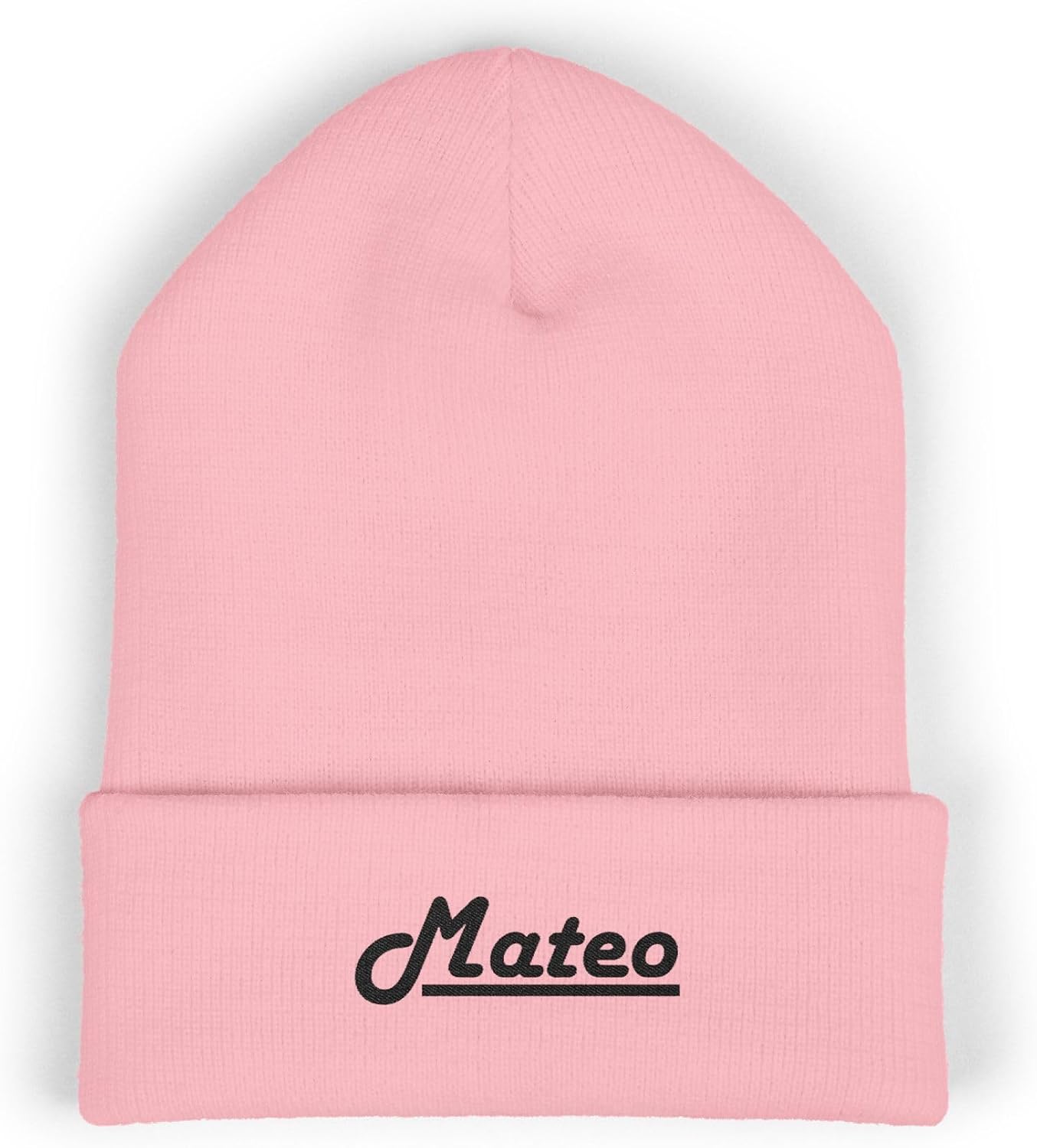 Mateo Classic Cuffed Beanie Hat Gift with Embroidery Message