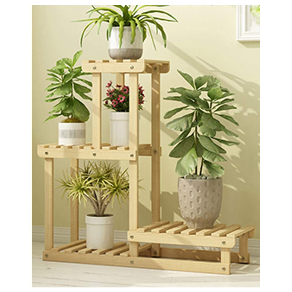 DQKHGFCAPG Solid Wood Plant Stand, Flower Pot Holder, Display Potted Rack /667(Wood Color,A)