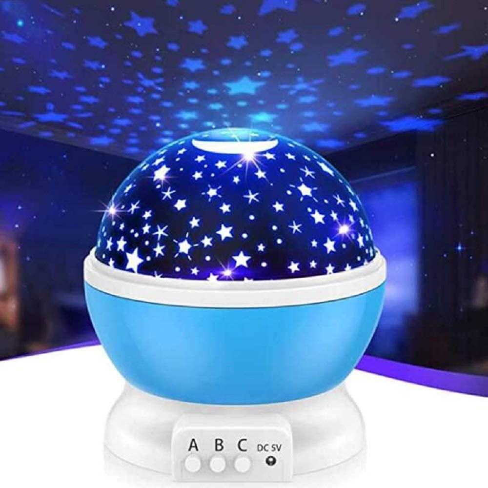 Asterin Sales Star Master Galaxy Projector Starry Sky Rotating LED Night Light Planetarium Children Bedroom Star Night Lights Moon Light Kids Gift Lamp - Multicolor - 1 Pcs
