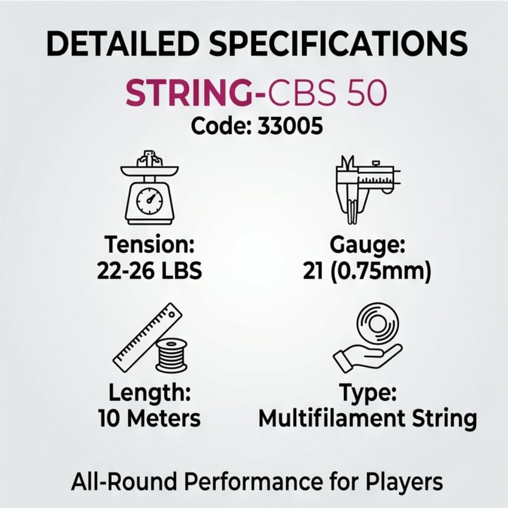 Cosco Alloy Steel CBS-50 Badminton String, White 3
