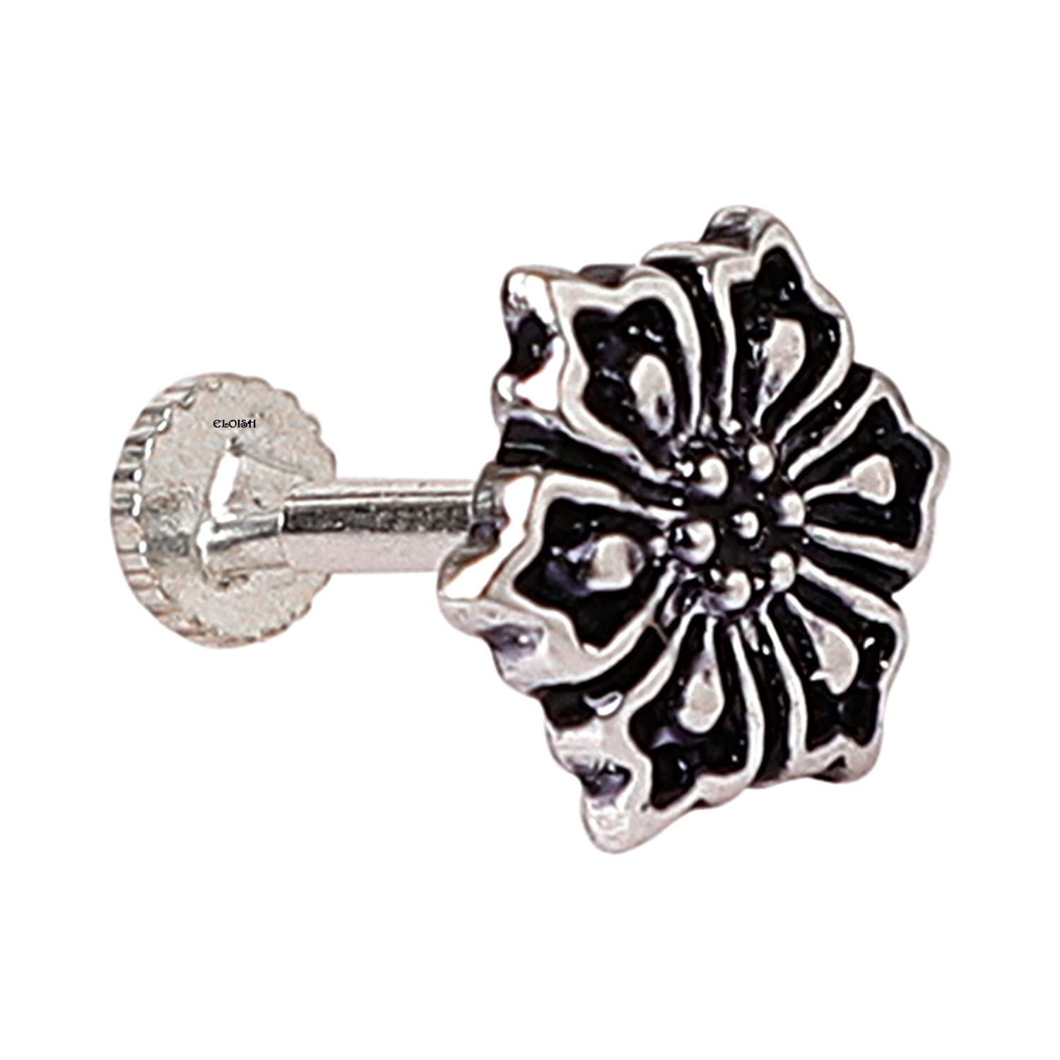 ELOISH 92.5 Sterling Silver Nose Pin for Women, 92.5% Pure Silver Nose Pin for Girls (Back Push Style) (SILVER ORNAMENTS : 0.060 GRAMS) (B0C1X85V1Z) Amazon Price History, Amazon Price Tracker