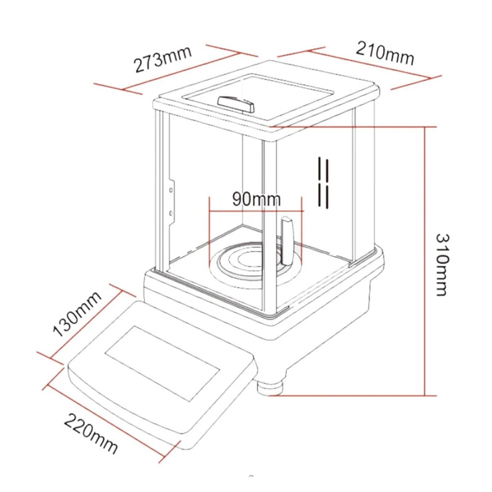 Geteiltes modulares Glasdisplay, 0,01 mg, Präzisions-Mikroanalysewaage, Laborwaage, 0,00001 g, 100 g, 120 g, interne Kalibrierung Einheitenumrechnung(FA2085 External)