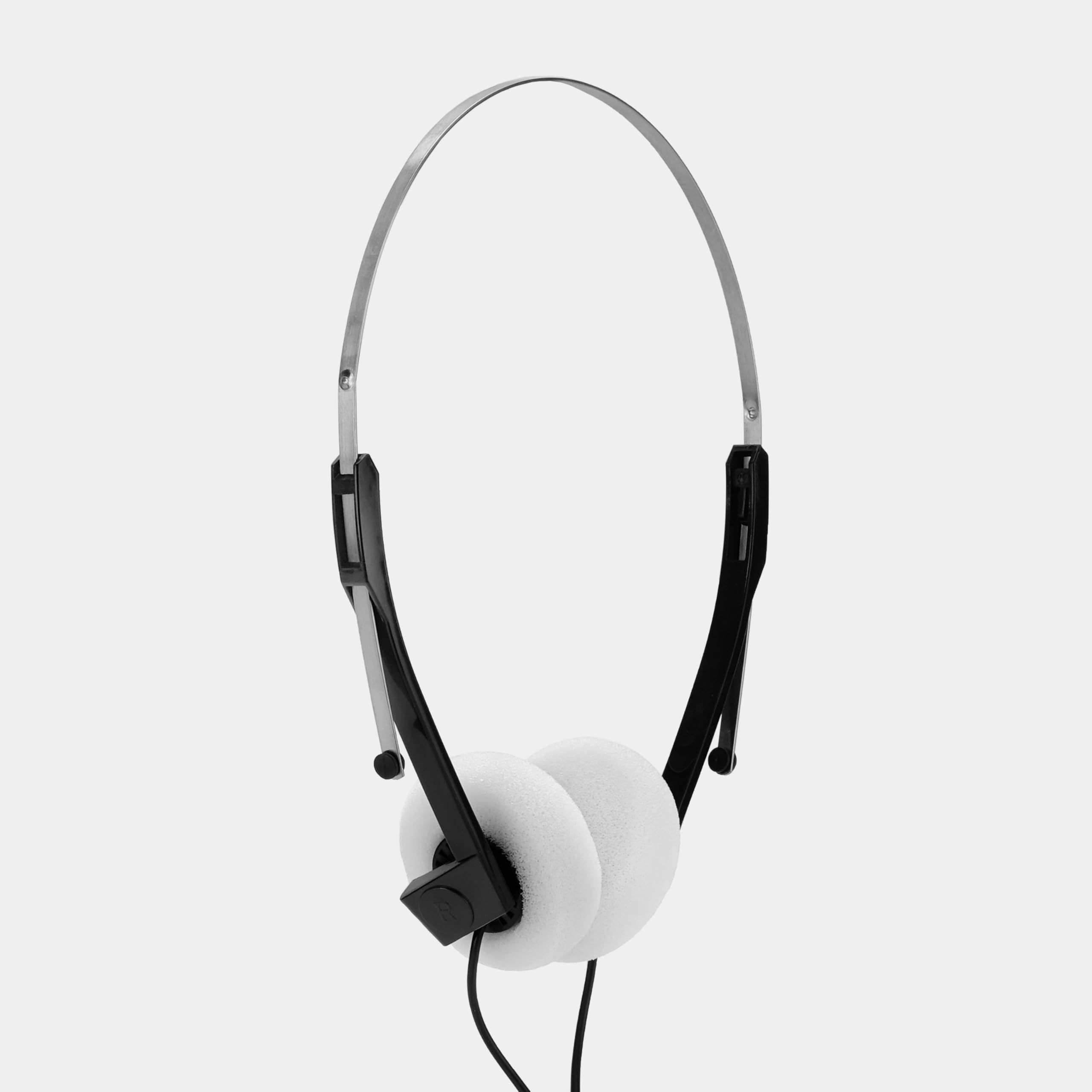 Retrospekt Retro Foam On-Ear Headphones – On-Ear Wired Headphones with Foam Earpads – 3.5mm Jack for Cassette Players, Walkmans, Boomboxes & More – Vintage-Style (White)