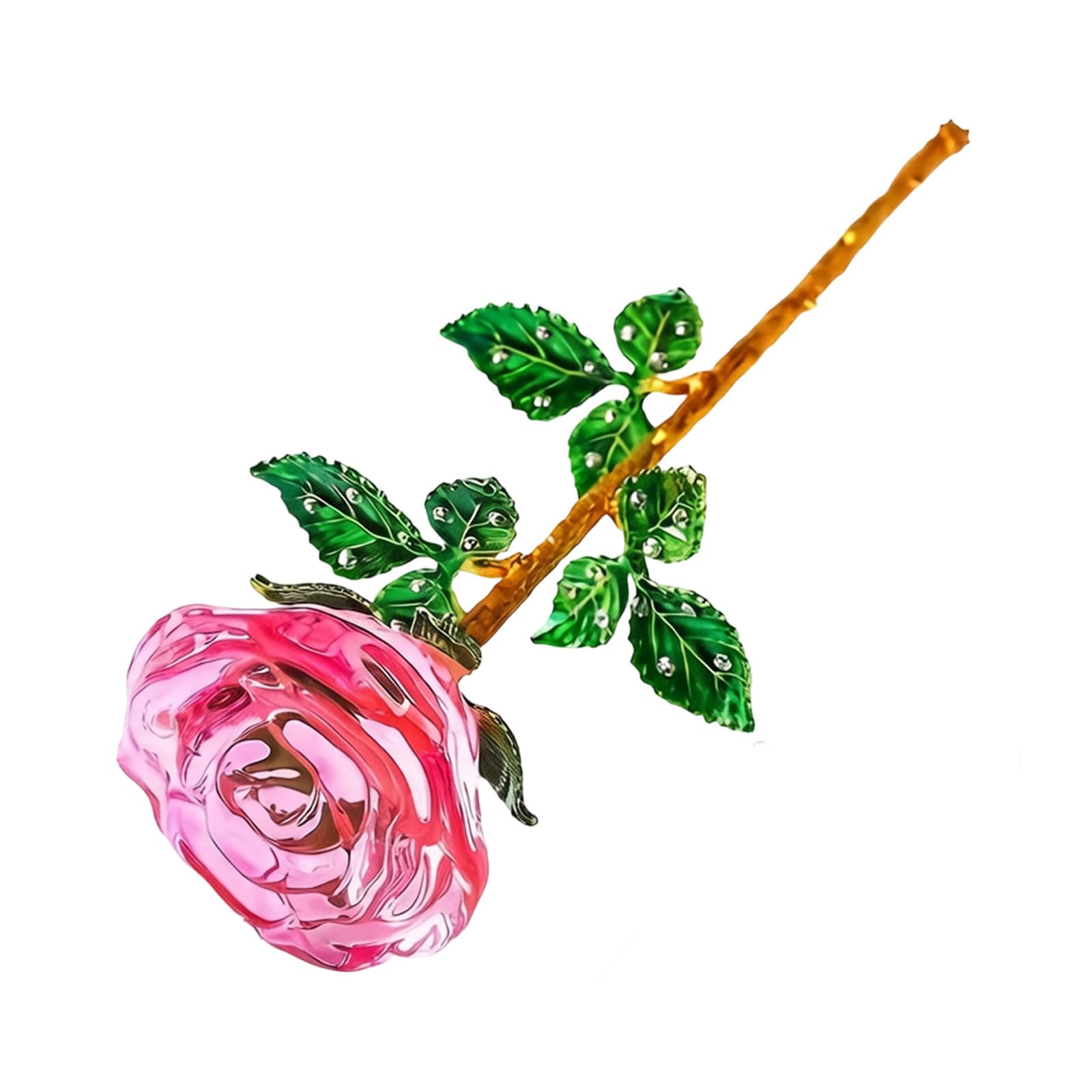 X-Institute Glass Flower Rose As Anniversary and Party Ornament, Multiple Color Options Graduation Artifact Rose