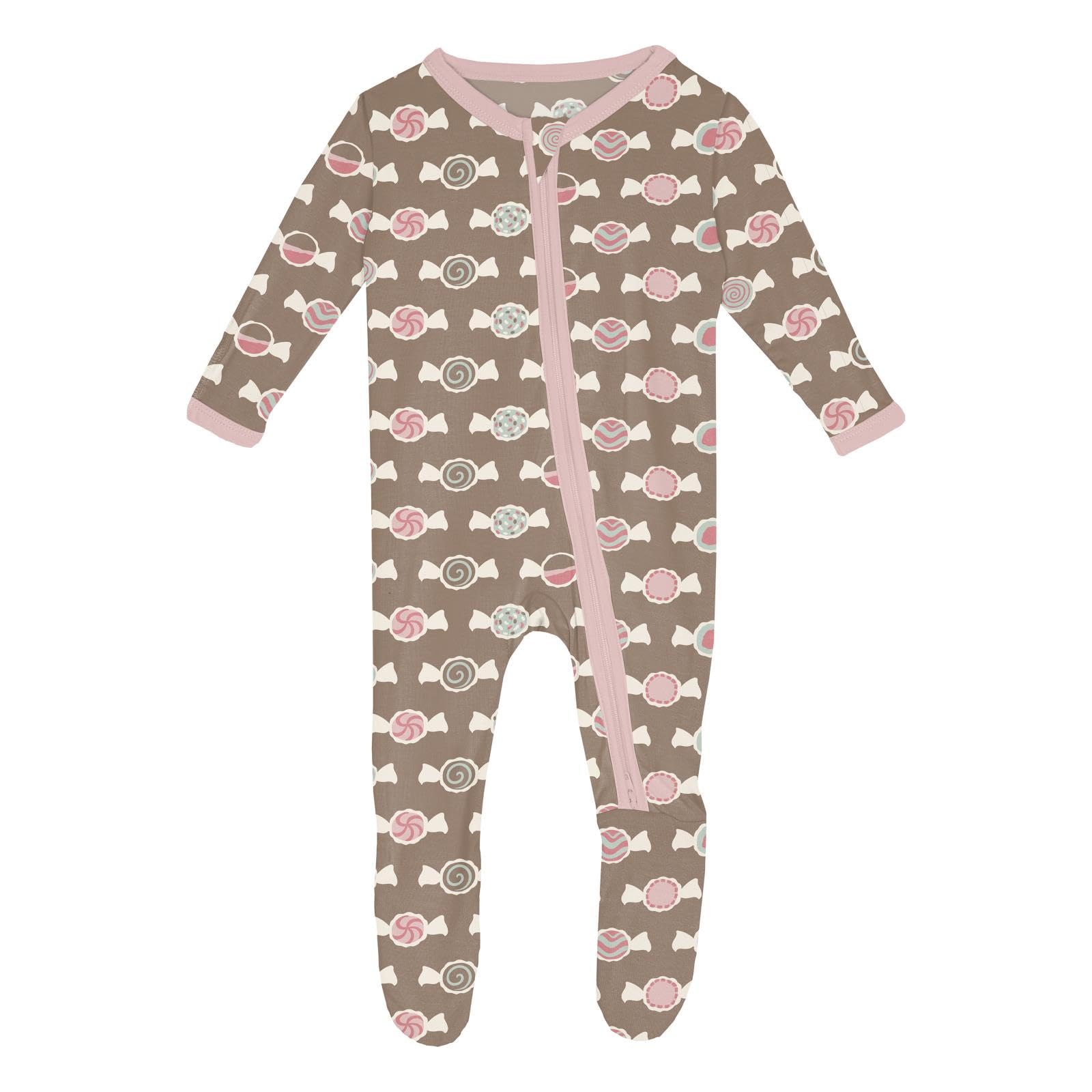 KicKee Baby &amp; Toddler Zipper Footie – Ultra-Soft Viscose from Bamboo Pajamas with Flip Paws &amp; Grips
